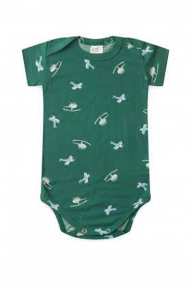 Conjunto Suede Curto Estampado - Verde - Ame Kids