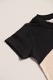 Conjunto de Blusa e Shorts Meia Malha Menino - Preto e Areia -  Ame Kids