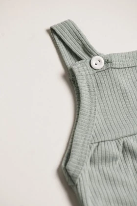 Romper Ursinho Canelado - Verde Jade - Ame Kids