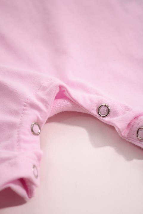 Macacão Curto - Preto e Rosa - Ame Kids