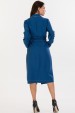 Vestido Midi de Alfaiataria Feminina Edith - Azul Marinho - Tlic Rio