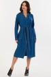 Vestido Midi de Alfaiataria Feminina Edith - Azul Marinho - Tlic Rio