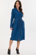 Vestido Midi de Alfaiataria Feminina Edith - Azul Marinho - Tlic Rio