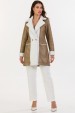 Casaco Feminino Manga Longa Stefany - Bege com Off White - Tlic Rio