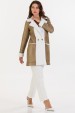Casaco Feminino Manga Longa Stefany - Bege com Off White - Tlic Rio