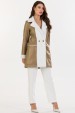 Casaco Feminino Manga Longa Stefany - Bege com Off White - Tlic Rio