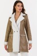 Casaco Feminino Manga Longa Stefany - Bege com Off White - Tlic Rio
