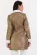 Casaco Feminino Manga Longa Stefany - Bege com Off White - Tlic Rio