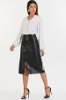 Saia Midi de Alfaiataria Feminina Odete - Preto - Tlic Rio