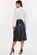 Saia Midi de Alfaiataria Feminina Odete - Preto - Tlic Rio