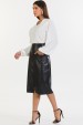 Saia Midi de Alfaiataria Feminina Odete - Preto - Tlic Rio