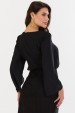 Blusa de Alfaiataria Feminina Manga Longa Dinorah - Preto - Tlic Rio