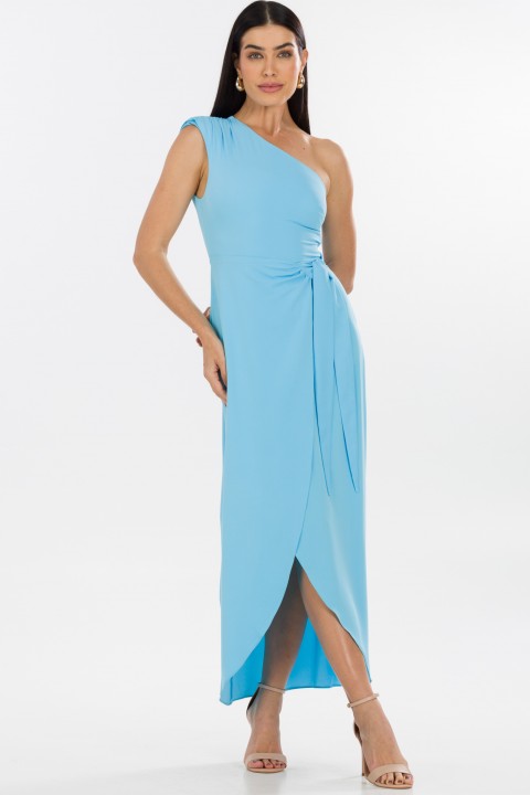 Vestido Midi de Alfaiataria Feminina Callie - Azul Delfin - Tlic Rio