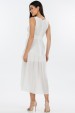 Vestido Midi de Alfaiataria Feminina Elsa - Off White - Tlic Rio