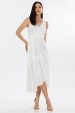 Vestido Midi de Alfaiataria Feminina Elsa - Off White - Tlic Rio