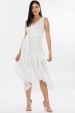 Vestido Midi de Alfaiataria Feminina Elsa - Off White - Tlic Rio