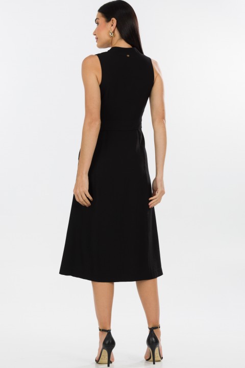 Vestido Midi de Alfaiataria Feminina Kelly - Preto - Tlic Rio