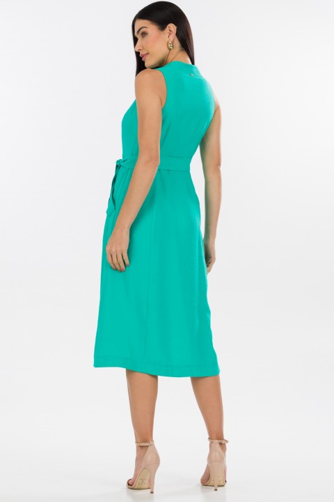 Vestido Midi de Alfaiataria Feminina Kelly - Verde Jade - Tlic Rio