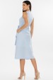 Vestido Midi de Alfaiataria Feminina Aurelia - Listrado Azul - Tlic Rio