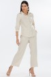 Camisa Manga 3/4 de Alfaiataria Feminina Francine - Natural - Tlic Rio