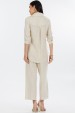 Camisa Manga 3/4 de Alfaiataria Feminina Francine - Natural - Tlic Rio