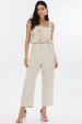 Calça Pantacourt de Alfaiataria Feminina Nikita - Natural - Tlic Rio