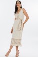 Vestido Midi de Alfaiataria Feminina Izabel - Natural - Tlic Rio