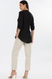 Camisa Alongada de Alfaiataria Feminina Lena - Preto - Tlic Rio