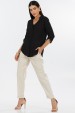 Camisa Alongada de Alfaiataria Feminina Lena - Preto - Tlic Rio
