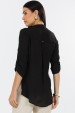 Camisa Alongada de Alfaiataria Feminina Lena - Preto - Tlic Rio