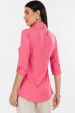 Camisa Manga 3/4 de Alfaiataria Feminina Antoniete - Rosa - Tlic Rio