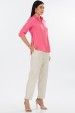 Camisa Manga 3/4 de Alfaiataria Feminina Antoniete - Rosa - Tlic Rio