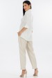 Camisa Manga 3/4 de Alfaiataria Feminina Antoniete - Off White - Tlic Rio