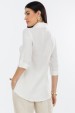 Camisa Manga 3/4 de Alfaiataria Feminina Antoniete - Off White - Tlic Rio