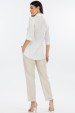 Camisa Manga 3/4 de Alfaiataria Feminina Antoniete - Off White - Tlic Rio