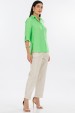 Camisa Manga 3/4 de Alfaiataria Feminina Antoniete - Verde - Tlic Rio