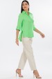 Camisa Manga 3/4 de Alfaiataria Feminina Antoniete - Verde - Tlic Rio
