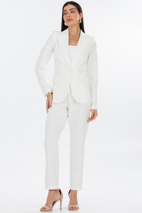 Blazer Manga Longa de Alfaiataria Feminina Molly - Off White - Tlic Rio