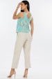 Blusa Regata de Alfaiataria Feminina Ana Julia - Line Aquatic Green - Tlic Rio
