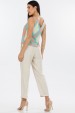 Blusa Regata de Alfaiataria Feminina Ana Julia - Geo Aquatic Green - Tlic Rio