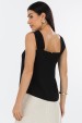 Blusa Regata de Alfaiataria Feminina Nelly - Preto - Tlic Rio