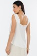Blusa Regata de Alfaiataria Feminina Nelly - Off White - Tlic Rio