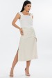Blusa Regata de Alfaiataria Feminina Nelly - Off White - Tlic Rio