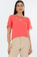 Blusa de Alfaiataria Feminina Astrid - Love Coral - Tlic Rio