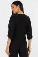 Blusa Manga Aberta de Alfaiataria Feminina Luisa - Preto - Tlic Rio