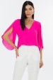Blusa Manga Aberta de Alfaiataria Feminina Luisa - Pink - Tlic Rio
