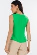 Blusa Regata Alça Larga de Alfaiataria Feminina Joanna - Verde - Tlic Rio