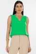 Blusa Regata Alça Larga de Alfaiataria Feminina Joanna - Verde - Tlic Rio