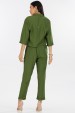 Camisa Cropped de Alfaiataria Feminina Katy - Verde Militar - Tlic Rio