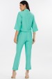 Camisa Cropped de Alfaiataria Feminina Katy - Verde Aquatic Green - Tlic Rio